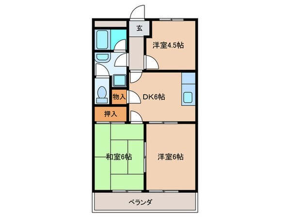 クラウンズマンションの物件間取画像